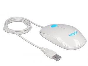 DeLOCK 12537 Office Mouse, Ambidextrous, USB Type-A, Optical, 1200 DPI