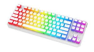 SPC Gear SPG064 trådlöst RF-gamingtangentbord + USB QWERTY engelska vitt