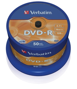 Verbatim DVD-R Matt Silver 4.7 GB, 50-pack
