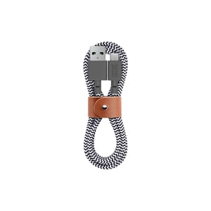 Native Union BELT-AC-ZEB-NP USB-kabel 1,2 m USB A till USB C Svart, Vit