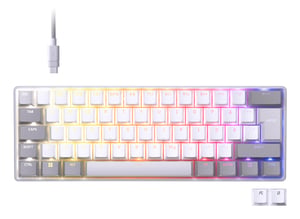 Corsair CLIPPER PRO MINI 60 klawiatura Gaming USB QWERTY US English Biały