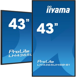 iiyama LH4365UHSB-B1 signage display Kiosk 108 cm (42.5") LED Wi-Fi 800 cd/m² 4K Ultra HD Black Built-in Processor Android 11 24/7