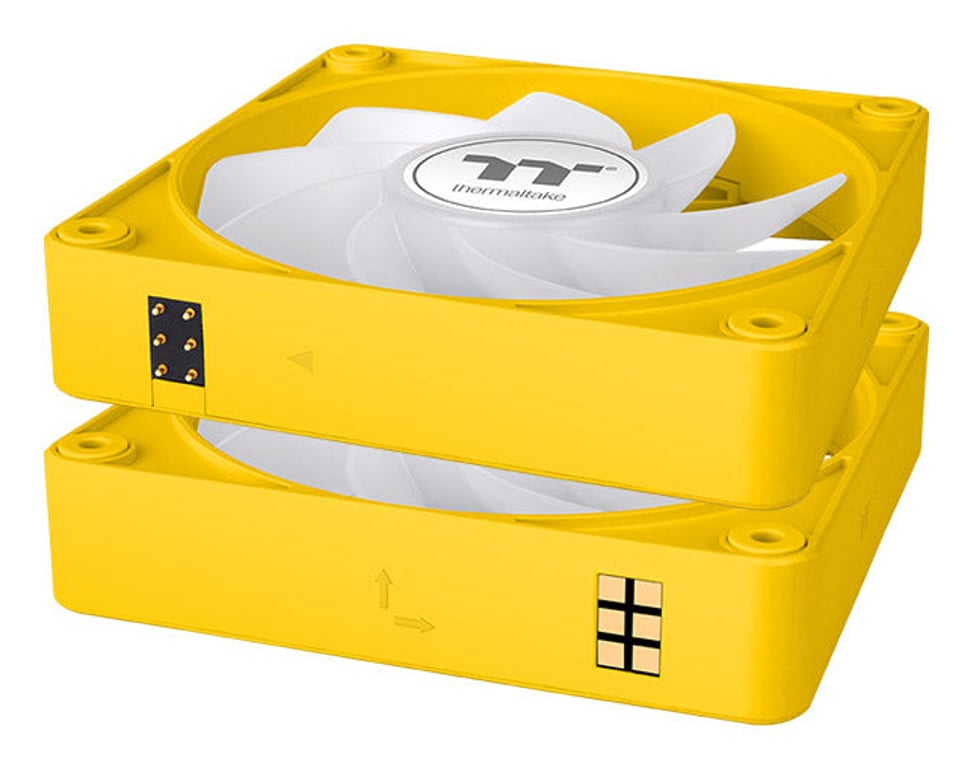 фото Вентилятор Thermaltake CT140 EX Reverse ARGB Sync 3-Pack Yellow (CL-F227-PL14BB-A)