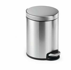 Durable 340023 5-liter Round Stainless Steel Trash Can