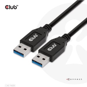 CLUB3D CAC-1409 USB-Kabel USB 3.2 Gen 2 (3.1 Gen 2) 0,5 m USB A Schwarz