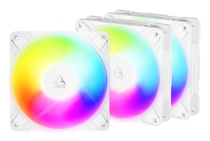 ARCTIC Freezer P12 Pro Reverse A-RGB (Weiß) – 3er-Pack PC-Gehäuse-Lüfter 12 cm Weiß 3 Stück