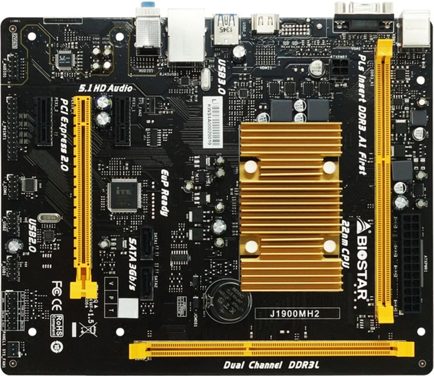 Biostar J1900MH2 płyta główna BGA 1170 micro ATX