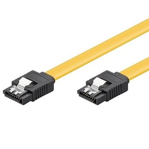 Ewent EC1511 SATA Cable, 0.5 m, 7-pin SATA, Black, Yellow
