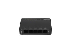 Lanberg DSP3-1005-60W Unmanaged Gigabit Ethernet (10/100/1000) Network Switch with PoE Support, Black