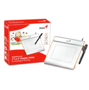 Genius Computer Technology EasyPen i405X Graphics Tablet, Silver, 2540 lpi, 140 x 102 mm, USB