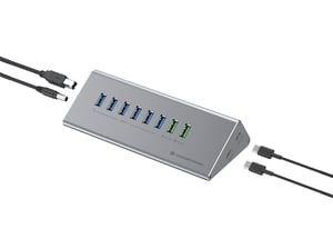 Conceptronic HUBBIES18G USB 3.2 Gen 1 (3.1 Gen 1) Type-B Hubs and Concentrators, 5000 Mbit/s, Gray