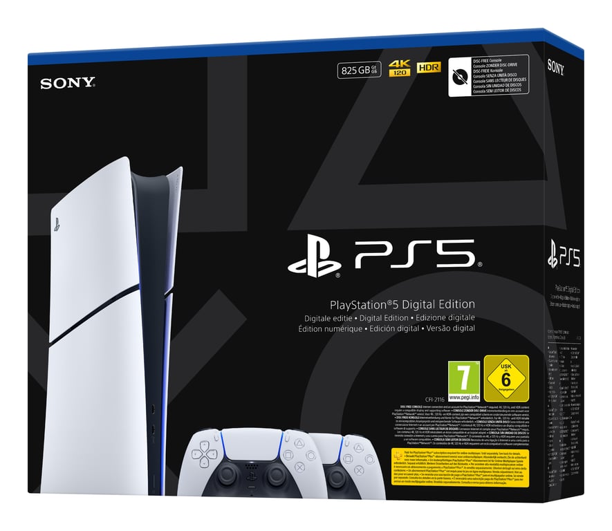 Sony Playstation 5 Slim Digital 825 GB Wi-Fi Czarny, Biały
