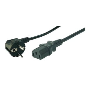 LogiLink CP095 Netzkabel, schwarz, 3 m, CEE7/7, C13, Panel