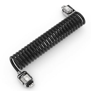 Compulocks Dual Head Coiled Cable Keyed Lock – lås för kablar, svart