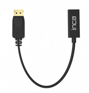 Inca IDTH-05 adapter kablowy 0,2 m DisplayPort HDMI Typu A (Standard) Czarny