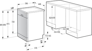 Gorenje GS541D10X Wolnostojący 11 komplet.