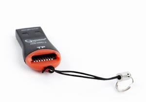 Gembird FD2-MSD-3 USB 2.0 Card Reader, Black, Red