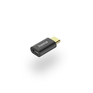 Hama 00201531 Micro-USB B to USB-C Cable Adapter, Black