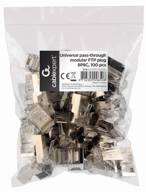 Gembird LC-PTF-01/100 RJ-45-kontakt, brun, silver, transparent