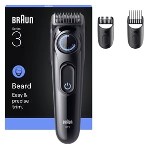 Braun BeardTrimmer 3 80789791 Barttrimmer, Netzbetrieb/Akku, 20–2 cm, schwarz