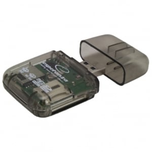 Esperanza EA132 USB 2.0 Card Reader, Transparent