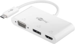 Goobay 52412 externe USB-Grafikkarte, weiß