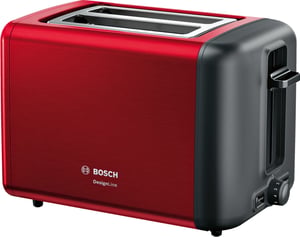 Bosch TAT3P424 2-slice toaster, 970 W, Black, Red