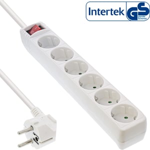 InLine 16465S rozgałęziacz 5 m 6 x gniazdo sieciowe Biały