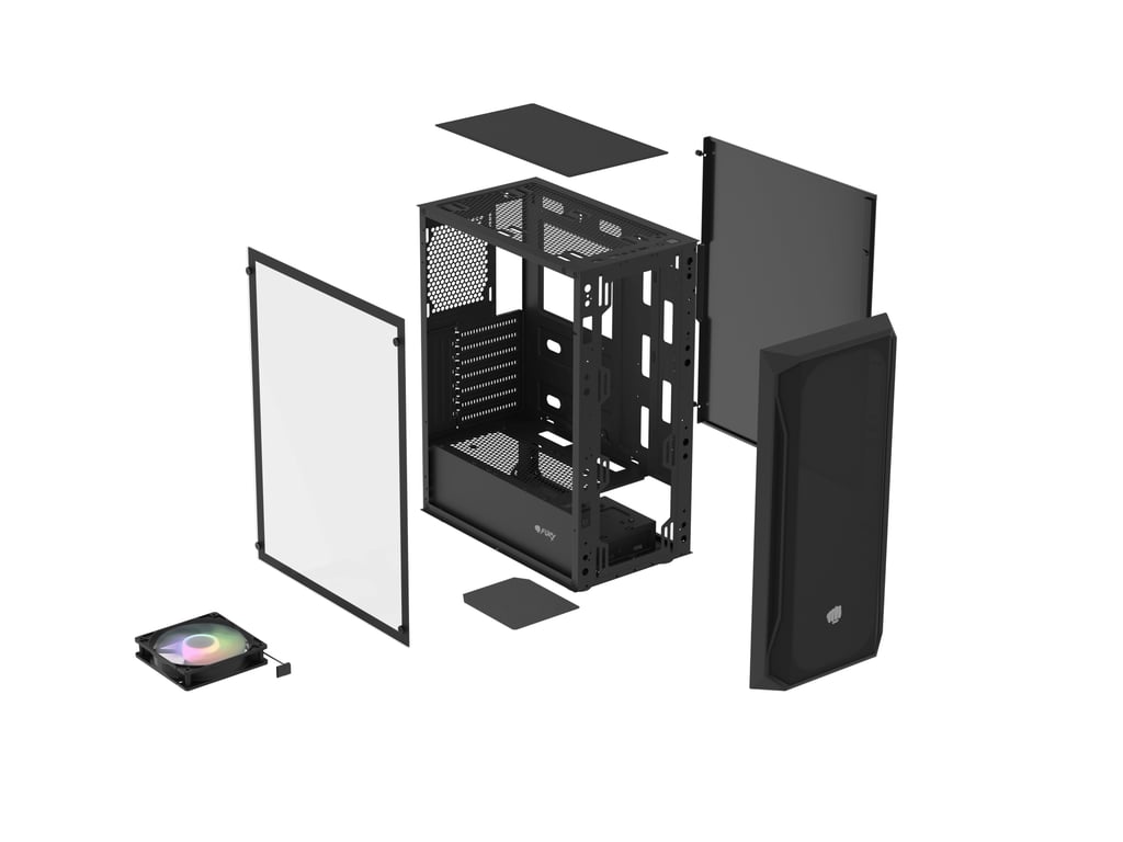 FURY Shobo SH4 RGB Midi Tower Czarny
