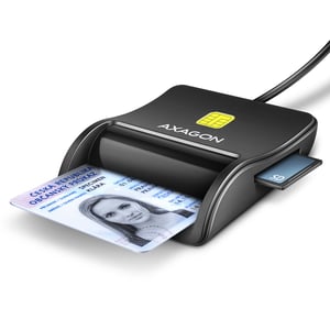 Axagon CRE-SM3SD USB Smart Card & SD/microSD/SIM Flat Chip Card Reader, Internal USB 2.0, Black