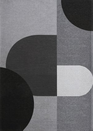 Carpet Decor Magic Home Innenraumteppich, rechteckig, Baumwolle, Polyester, schwarz, grau