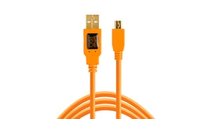 Tether Tools CU5451 kabel USB USB 2.0 4,6 m USB A Mini-USB B 0,48 Gbit/s Pomarańczowy
