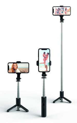 4smarts 540572 selfiepinne för smartphone, svart
