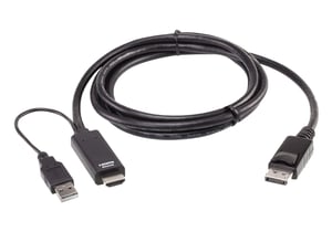 ATEN 2L-7D02HDP Kabeladapter 1,8 m HDMI + USB DisplayPort Schwarz