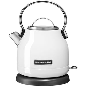 KitchenAid 5KEK1222EWH vattenkokare 1,25 l 2200 W Svart, Rostfritt stål, Vit