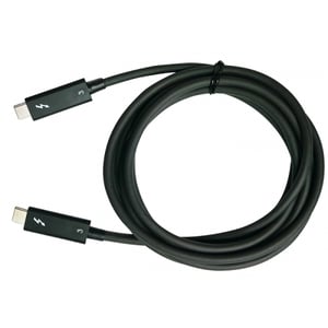 QNAP CAB-TBT320M-40G-LINTES Thunderbolt Cable, 2 m, 40 Gbit/s, Black