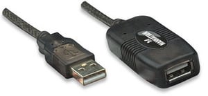 Manhattan 150248 USB 2.0 Cable, 10 m, USB-A, 0.48 Gbit/s, Black