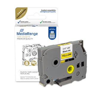 MediaRange MRBTZ631 etiketter för tryck, svarta, gula