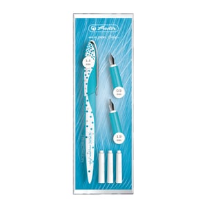Herlitz my.pen Frozen Glam Nicewriter Set wieczne pióro System napełniania nabojem Niebieski, Biały 1 szt.