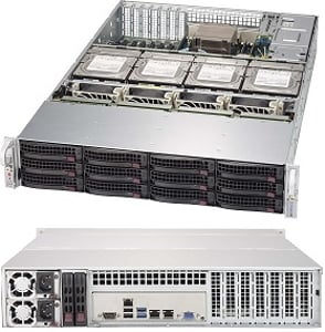 Supermicro SuperChassis 829HE1C4-R1K02LPB Rack Czarny 1000 W
