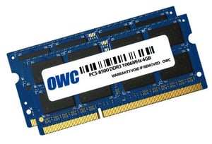 OWC OWC8566DDR3S8GP minnesmodul 8 GB 2 x 4 GB DDR3 204-stifts SO-DIMM