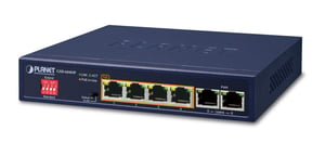 PLANET GSD-604HP Unmanaged Gigabit-Ethernet-Netzwerk-Switch (10/100/1000) PoE-Unterstützung Blau