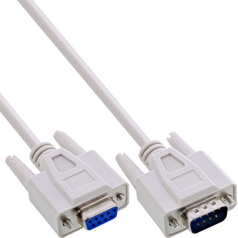 InLine 4043718035601 kabel równoległy Beżowy 20 m DB-9