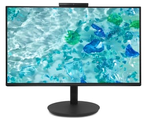 Acer Vero CB242YD6bmiprcx, 23,8'' FHD (1920x1080) IPS, ZeroFrame, 120 Hz, 1 ms (VRB), 250 nits, VGA, HDMI, DP, högtalare, ljudingång/utgång, Adj.WebCam 5M/mikrofonarray, AdaptiveSync, energieffektivitetsklass B, TCO Black, 3 år