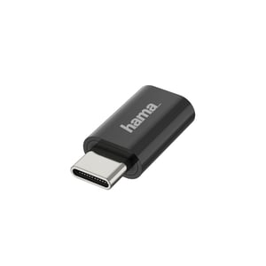 Hama 00200310 Micro USB to USB-C Cable Adapter, Black