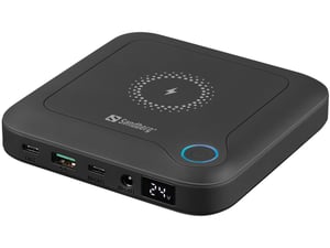 Sandberg 420-57 24,000 mAh Power Bank, Wireless Charging, Black