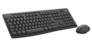 Logitech 920-012077 klawiatura Dołączona myszka Biuro Bluetooth QWERTY Amerykański międzynarodowy Grafitowy