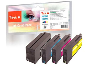 Peach PI300-538 Tintenpatrone Schwarz, Cyan, Magenta, Gelb