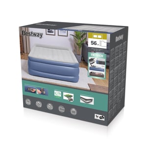 Bestway 67614 / 23 uppblåsbar madrass Dubbelmadrass Blå, Vit Unisex