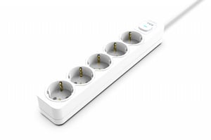 Inca IPW-44GB ochrona przeciwprzepięciowa Biały 5 x gniazdo sieciowe 230 V 1,5 m